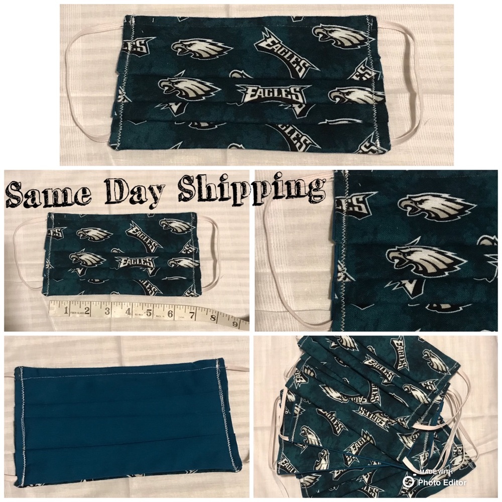 Face Mask Handmade Adult *Eagles*💚